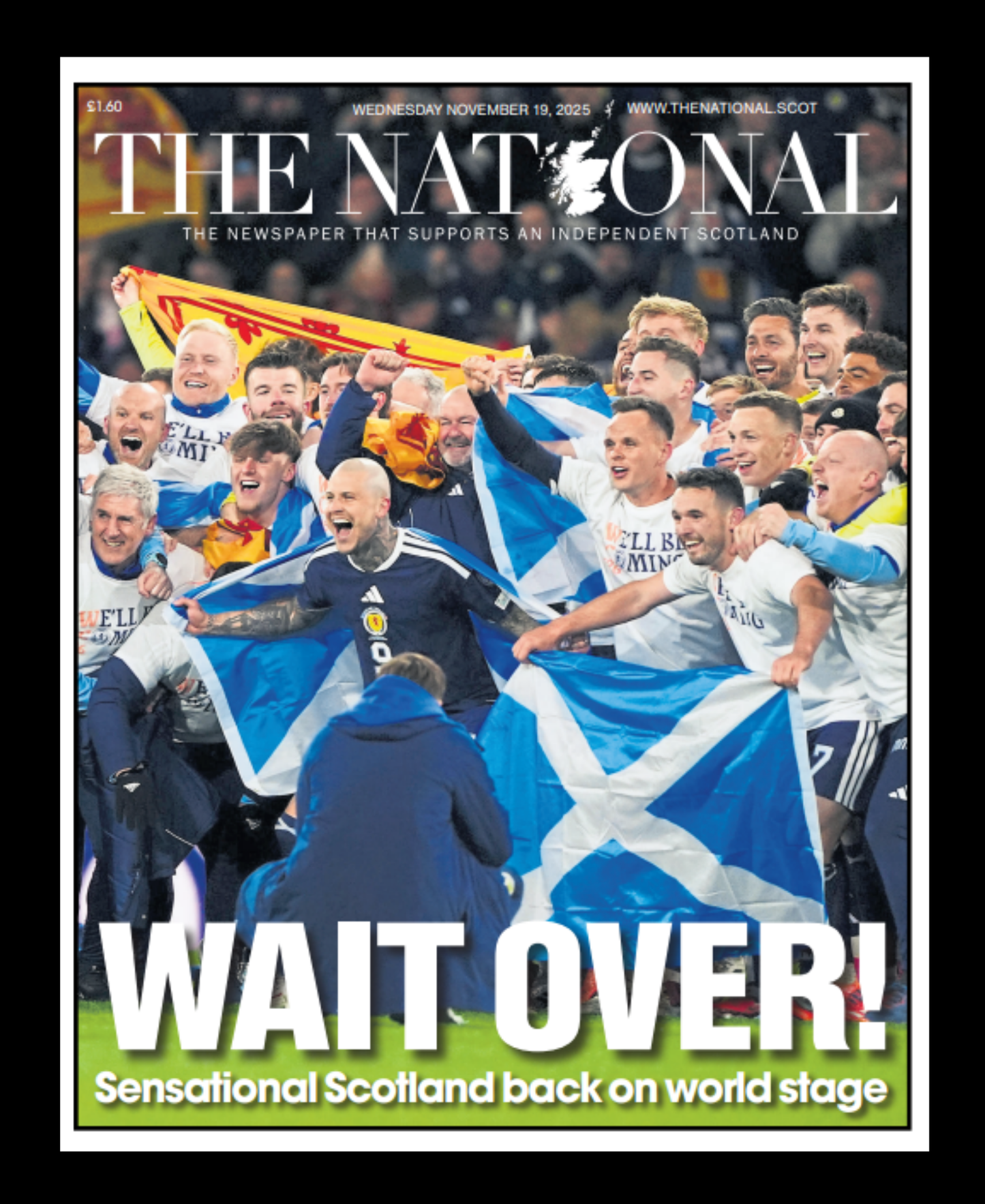 The National Scotland's Dramatic Win (Framed Front Cover)