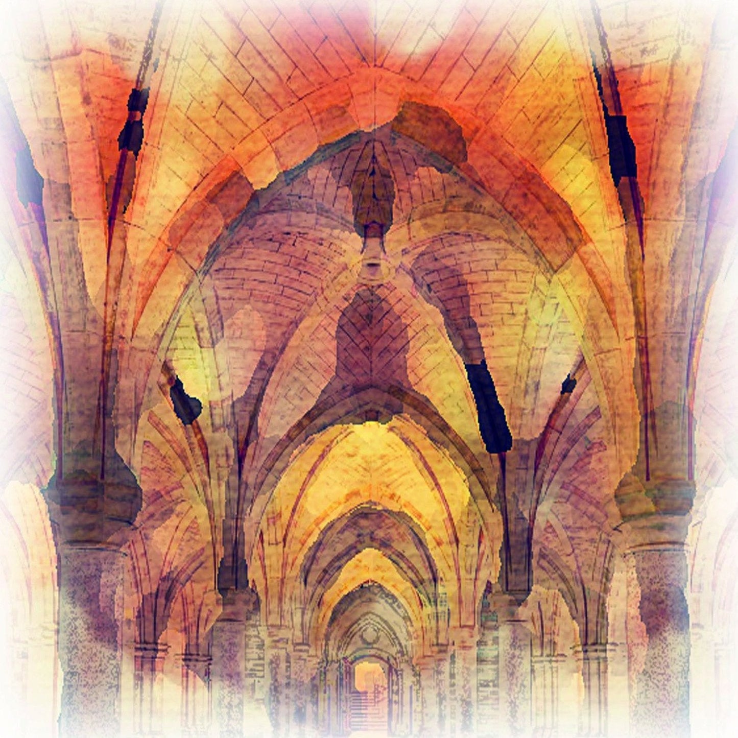 Glasgow University Cloisters Framed Art Artwork 0066 - The National