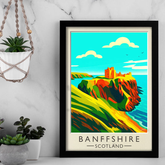 Vintage Travel Poster — Banffshire, Scotland