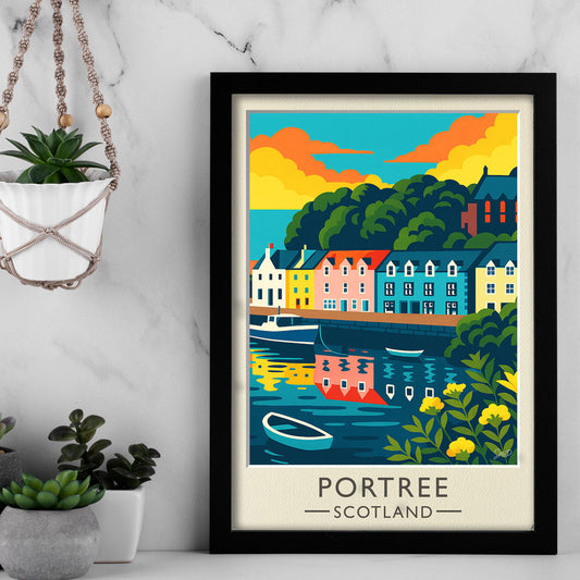Vintage Travel Poster — Portree, Scotland