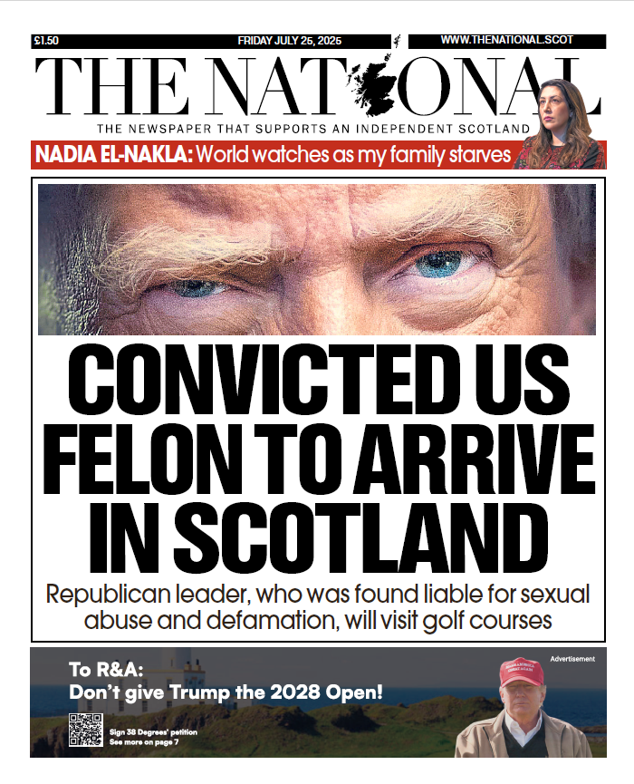 The National (Poster) TRUMP VISIT The National Newspaper Merchandise