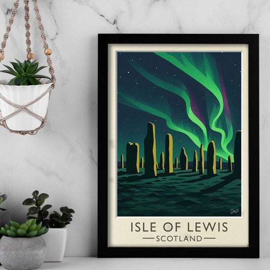 Vintage Travel Poster — Isle of Lewis, Scotland