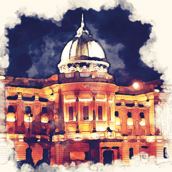 Glasgow Mitchell Library At Night Print 0049 - The National