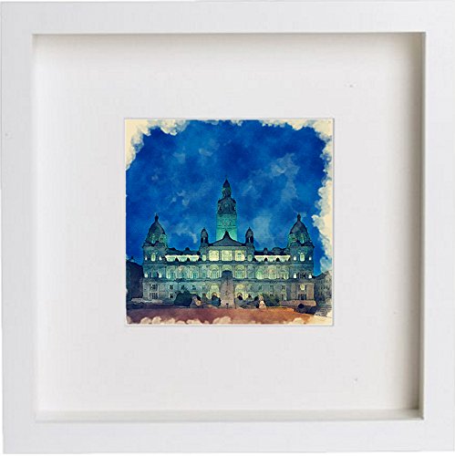 Glasgow City Chambers At Night Framed Print Home Office Gift Birthday Anniversary 0044 - The National